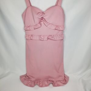 Fashion Nova Blush Pink Ruffle Dress